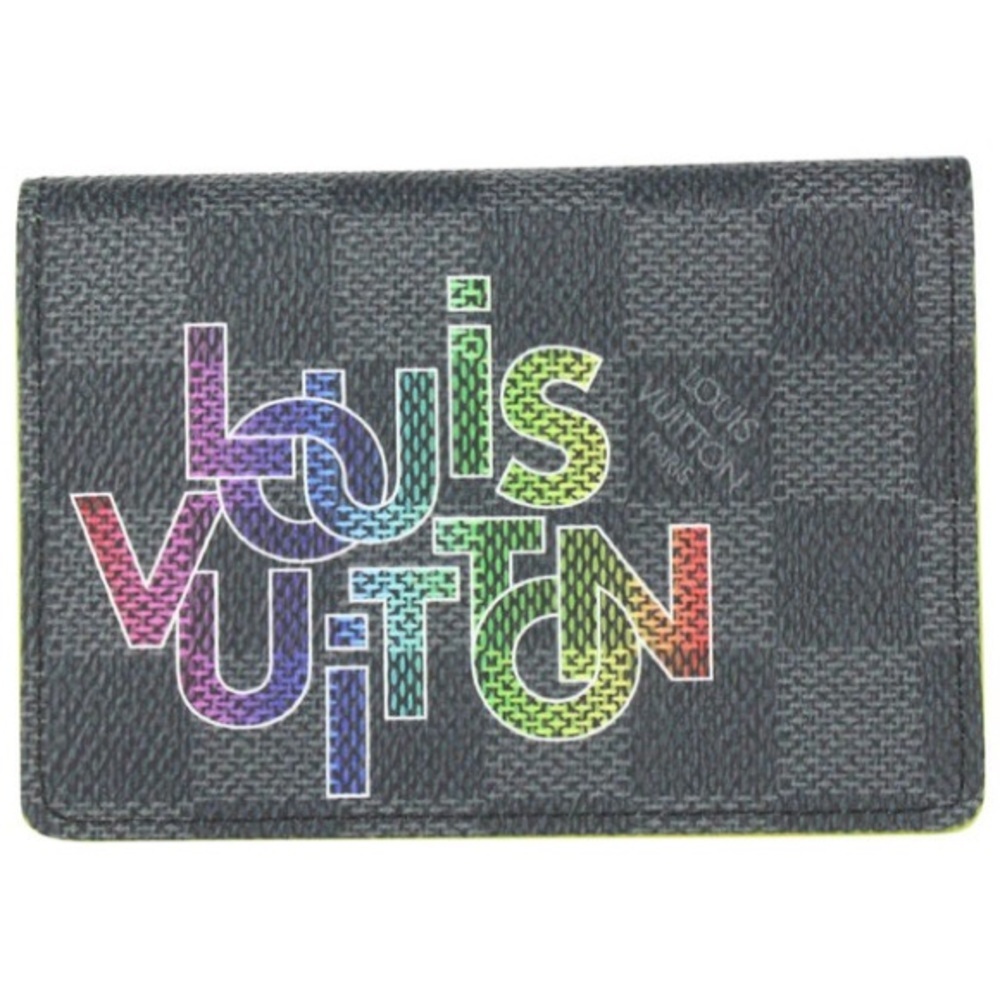 *RARE* Louis Vuitton Virgil Abloh Rainbow Damier Graphite Pocket Organizer Card